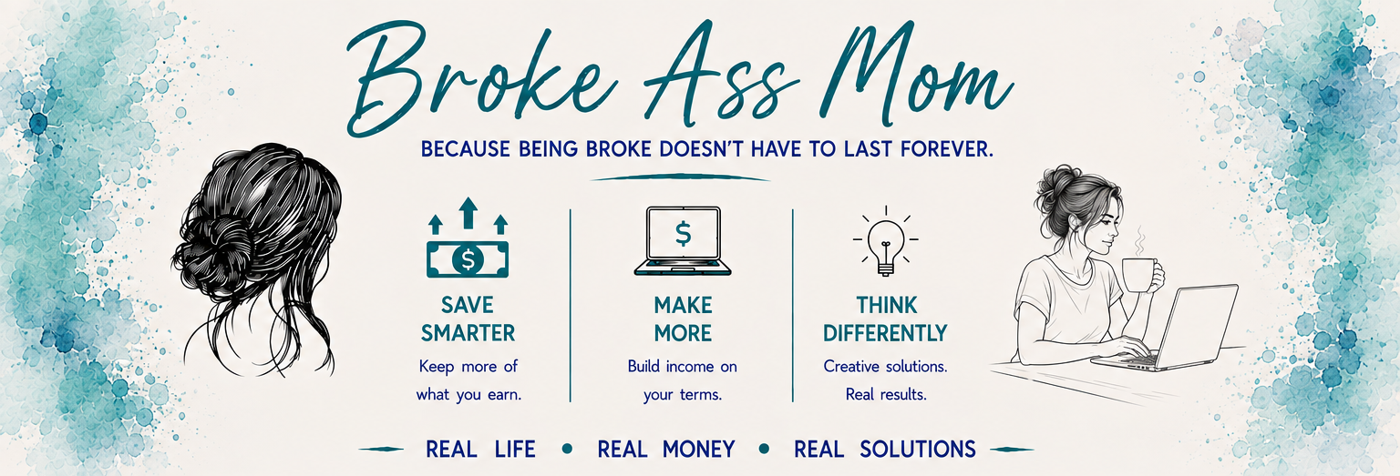 Home 2 Broke Ass Mom Website Hero Banner